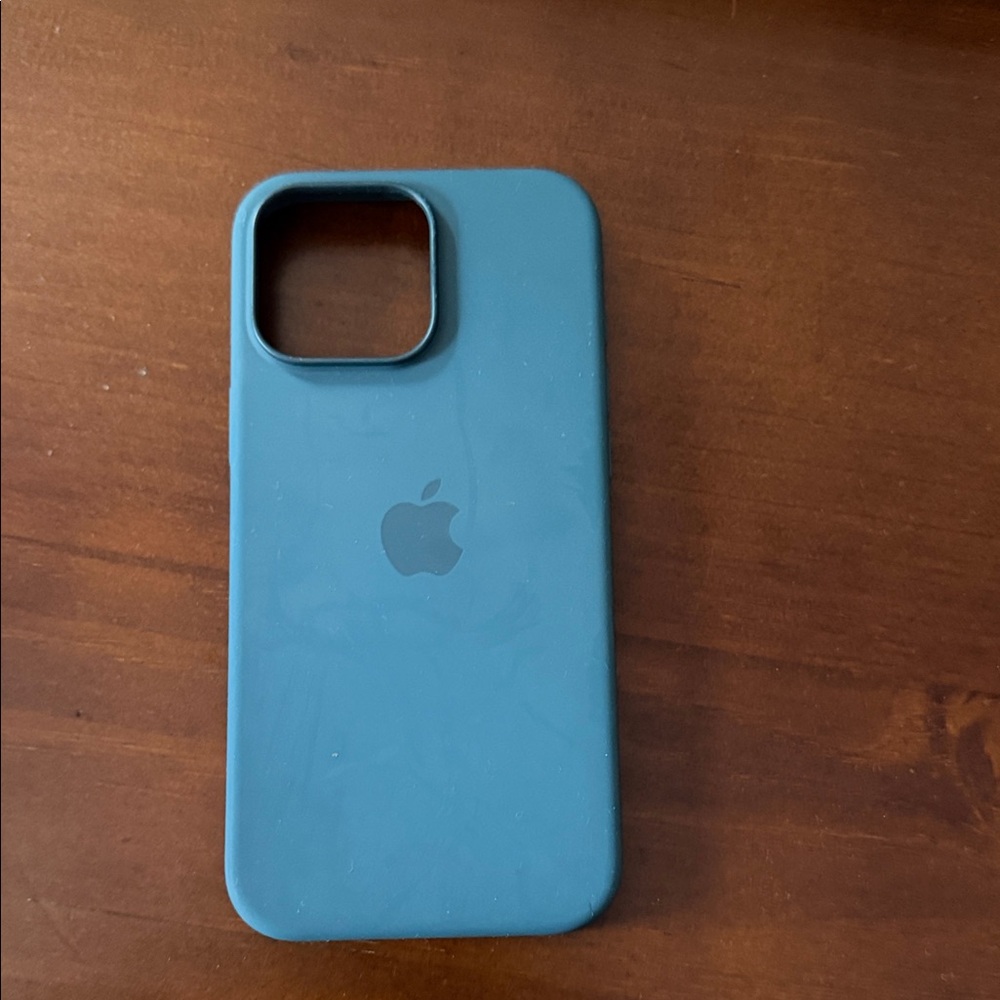 Apple Silicone iPhone Case - Teal Blue
